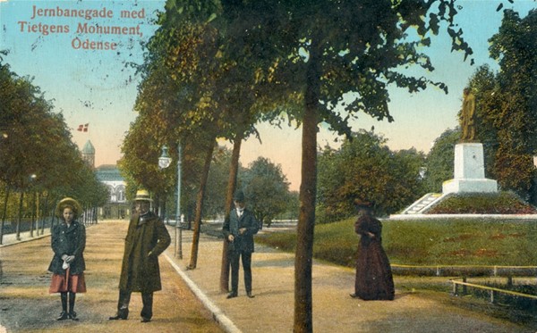 Postkort. Jernbanegade